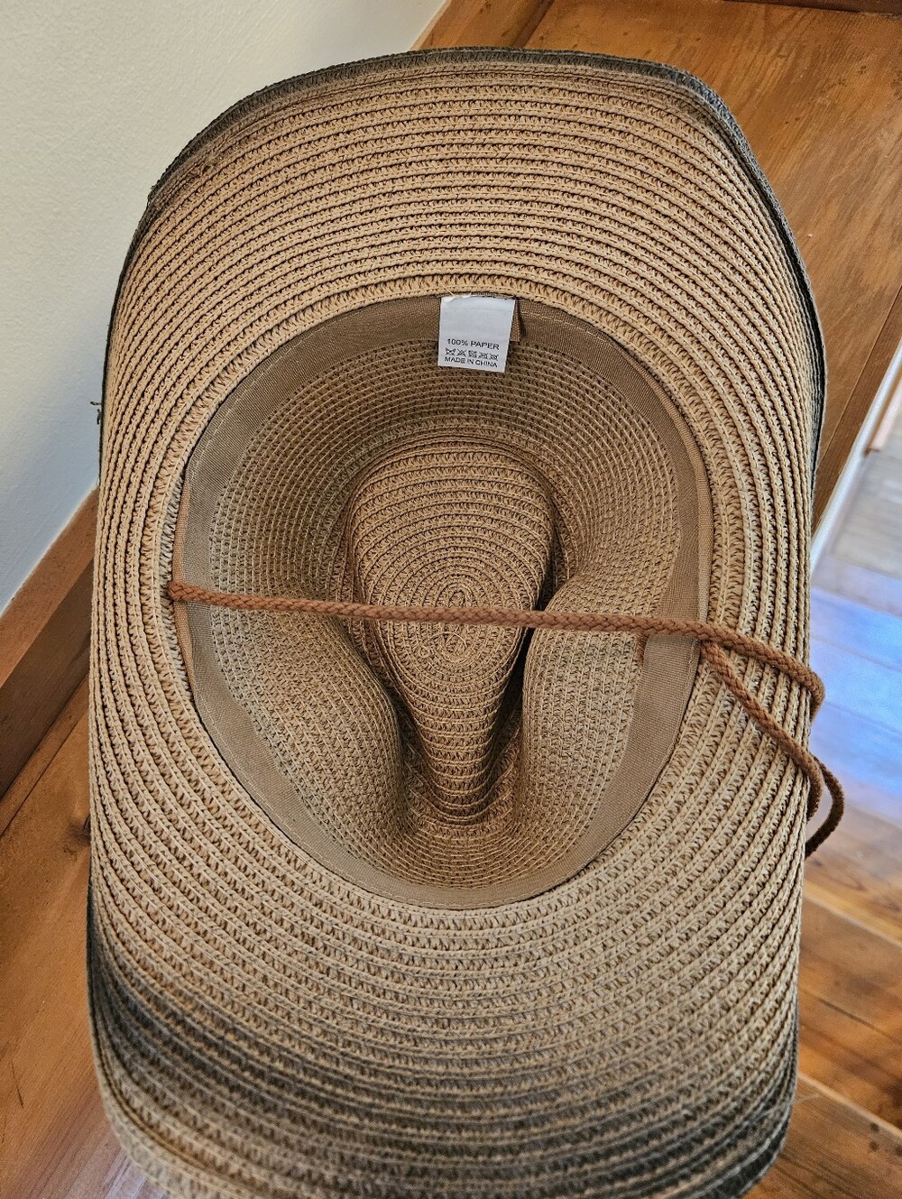 Two Tone Western Cowgirl Straw Hat With Longhorn - Picture 7 of 10